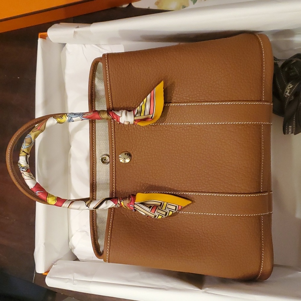 Authentic Hermes Garden party 30 Gold/ Silver hardware